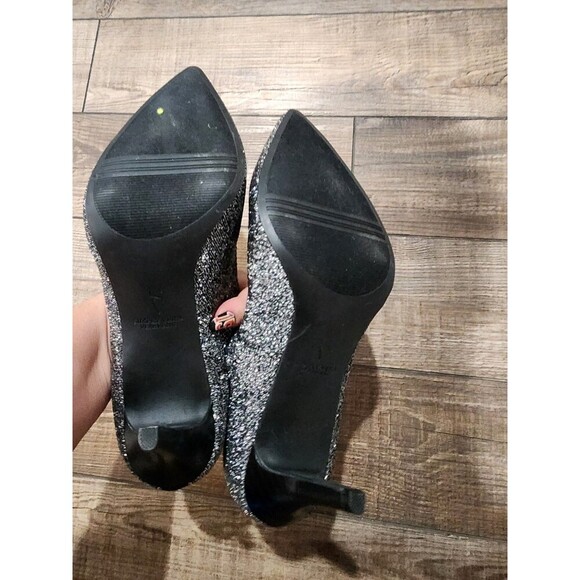 Simply Vera Wang Stevie High Heel Pumps Black Silver 9.5M Stretch Padded SPARKLE - Picture 8 of 10